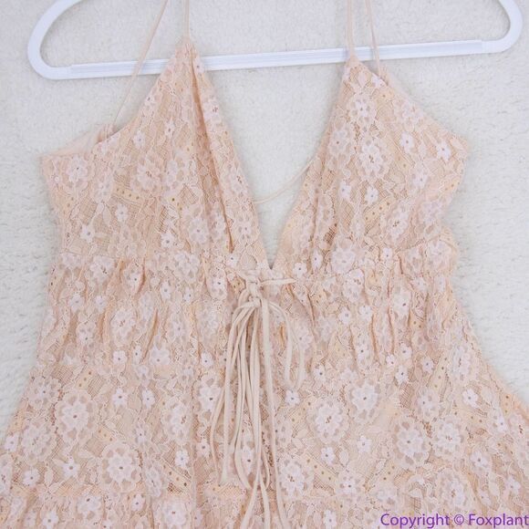 NEW Free‎ People Lexi Strappy Lace Romper, L - Picture 3 of 16